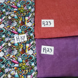 R23- Faux Denim- Red-ish