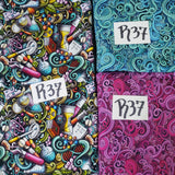 R37-  Aqua Vine Print