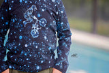 R36- Sports Splatter Print- Blue
