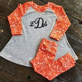 R9- Ice Print- Fire Opal Orange