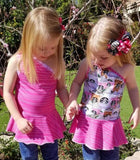 R17- Doodle Stripe- Dark Pink