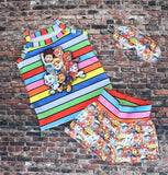 R25- Pups On Colors Shirt Panel