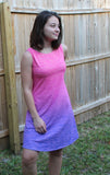 R23- Two-Tone Ombre: Neon Purple to Neon Pink