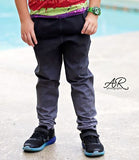 R23- Faux Denim Ombre: Grey to Black