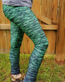 R23- Two-Tone Ombre: Charcoal Black to  Green