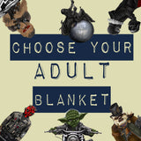R7- Hipster Wars -BLANKET TOPPER- ADULT- Fab Fluff