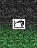 R23- Two-Tone Ombre: Charcoal Black to  Green