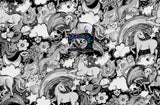R19- Monochrome Unicorn Print