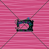 R17- Doodle Stripe- Dark Pink