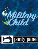 R14 - Blue Military Child- Diaper/Panty Panel