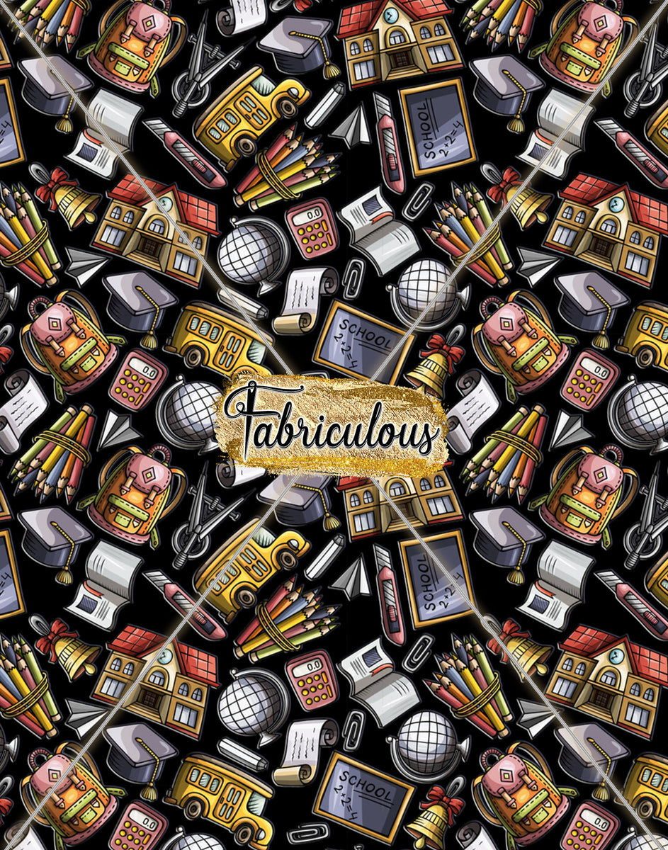 R37 Schoolhouse Print Fabriculous Custom Fabrics