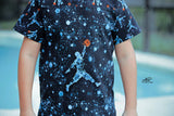 R36- Sports Splatter Print- Blue