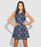 R37-  Blue Medallion Print