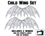 R16 - Dragon Wings Child Panel SET- WHITE