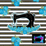 R11- Blue Floral- Shirt Panels