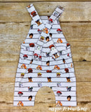 R25- White Pup Stripe Print