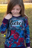 R21 - Grey Floral "Border" Print