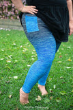 R23- Two-Tone Ombre: Charcoal Black to Bright Blue
