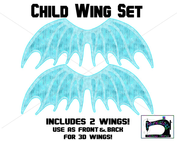 R16 - Dragon Wings Child Panel SET- Blue