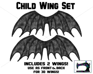 R16 - Dragon Wings Child Panel SET- Black