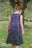 R23- Two-Tone Ombre: Charcoal Black to Dark Purple