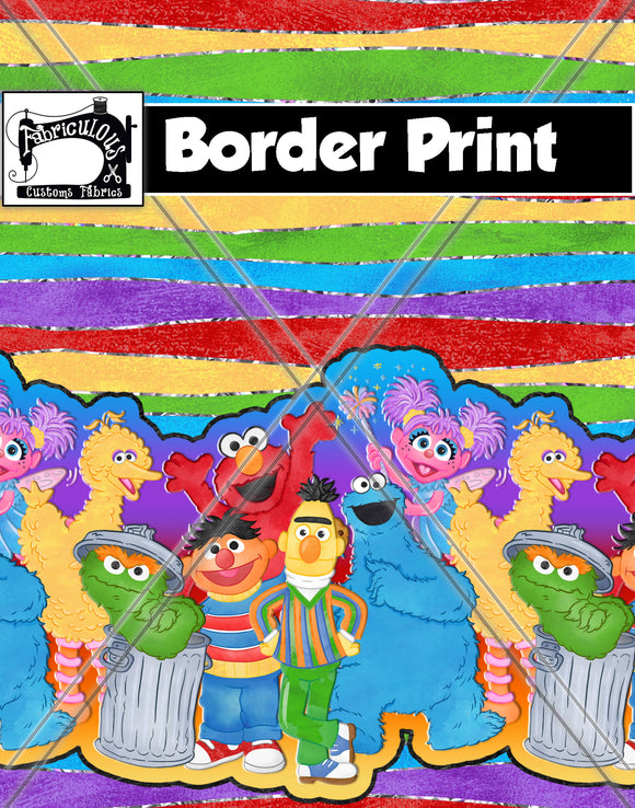 R28- Monster Border Print