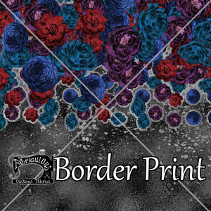 R21 - Grey Floral "Border" Print