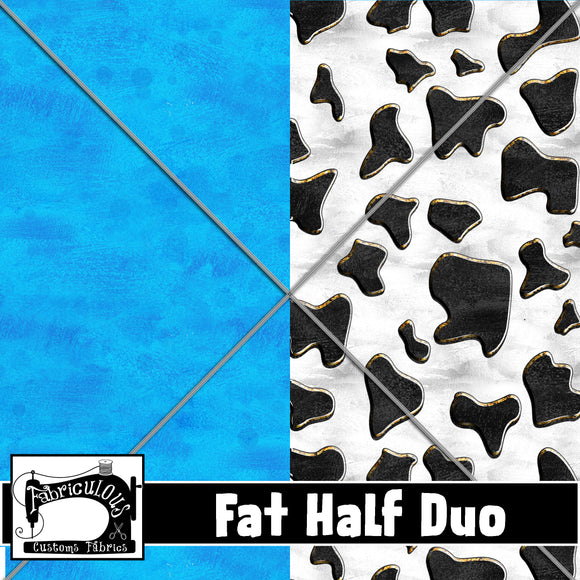 R22- Cowboy Coords Fat Half Duo (Blue/Cow)