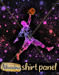 R36- Pink Basketball Shirt Panel