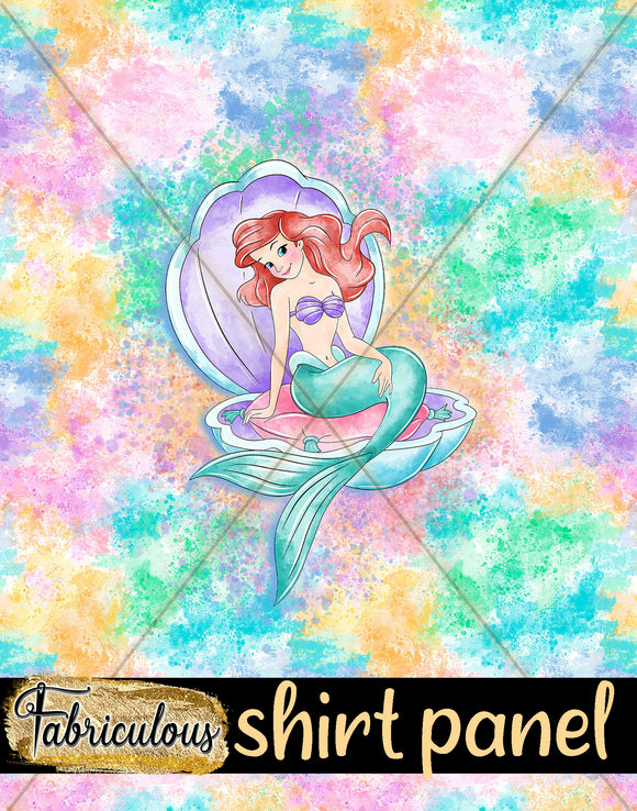 Mermaid Princess Shirt Panel