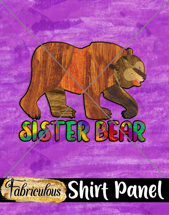Faves- Sister Bear Shirt Panel