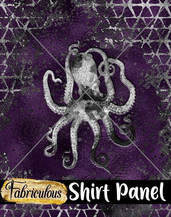 Faves- Purple Octopus Shirt Panel