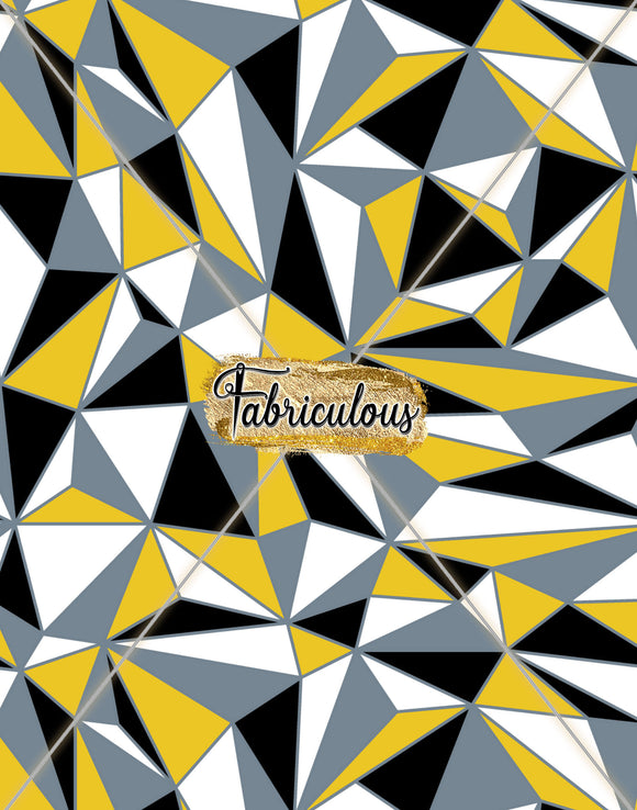Prisms Yellow/Black/White Print
