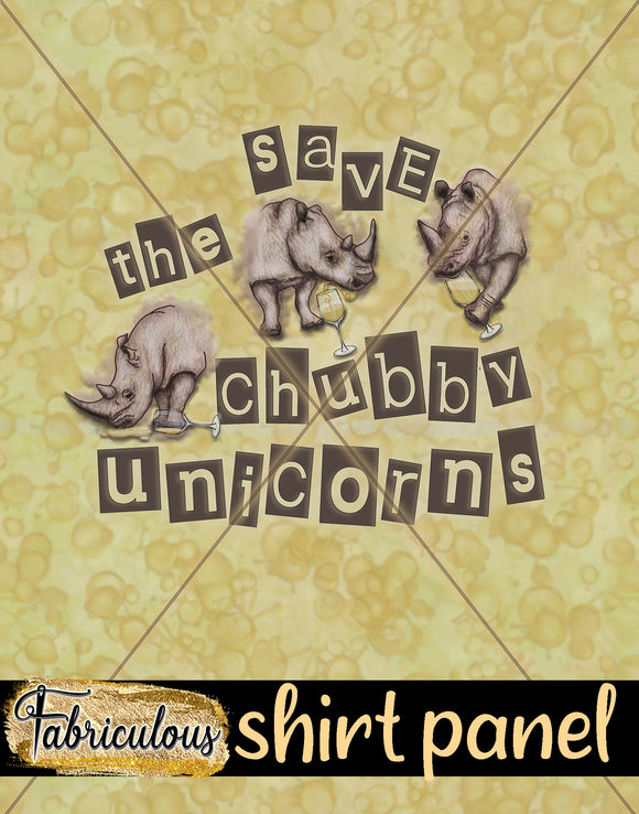 R31- Chubby Unicorn Shirt Panel