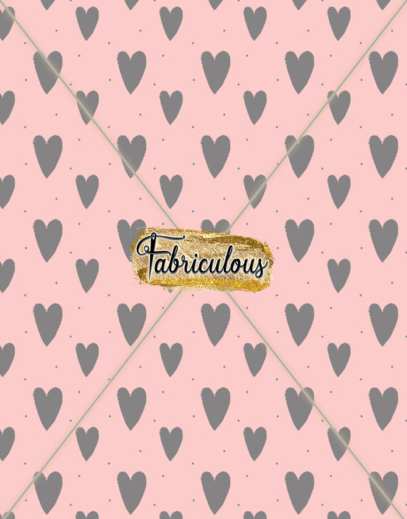 Heart Pink/Taupe Print