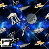 R24- Blue Spaceships Print