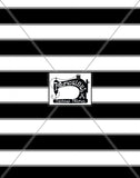 R25- White/Black Stripe Print