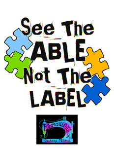R14 - Autism Awareness- Ability- Shirt Panels