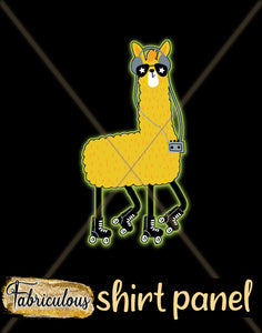 Rock Llama Shirt Panel