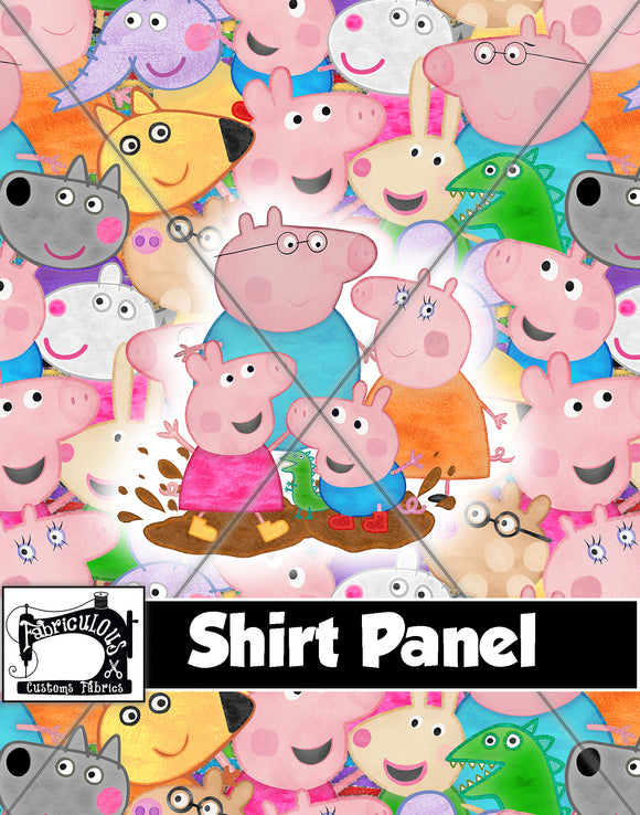R28- Pig Family- Shirt Panel